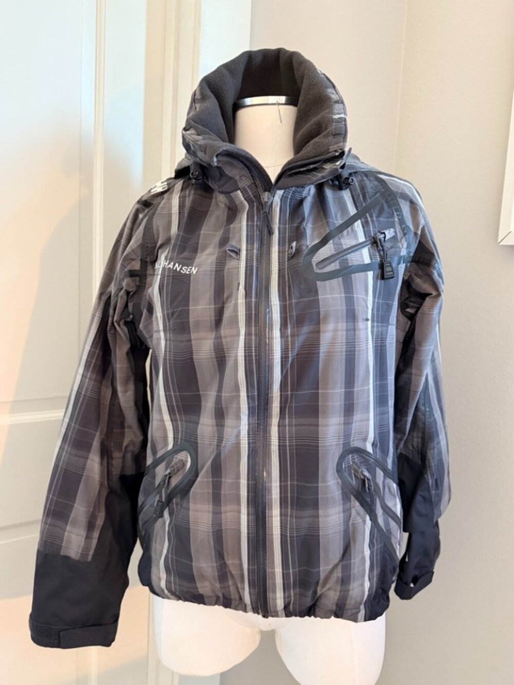 Grey Plaid Helly Hansen Jacket